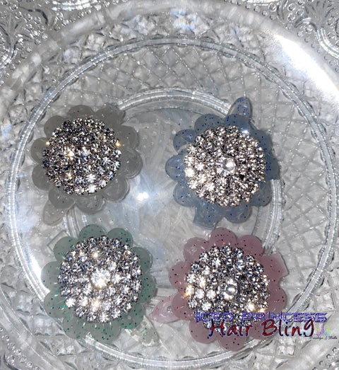 Colored Glass Bow Set - Iced Princess