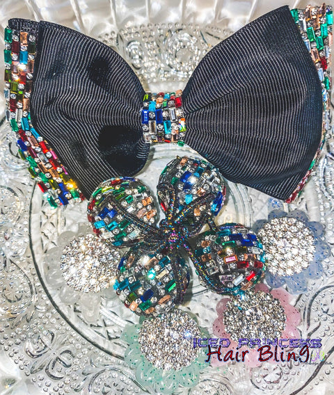 Colored Glass Bow Set - Iced Princess