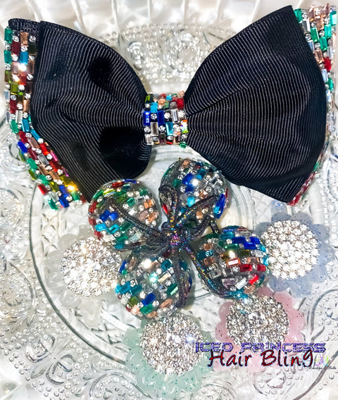 Colored Glass Bow Set - Iced Princess