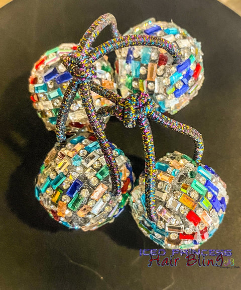 Colored Glass Bow Set - Iced Princess