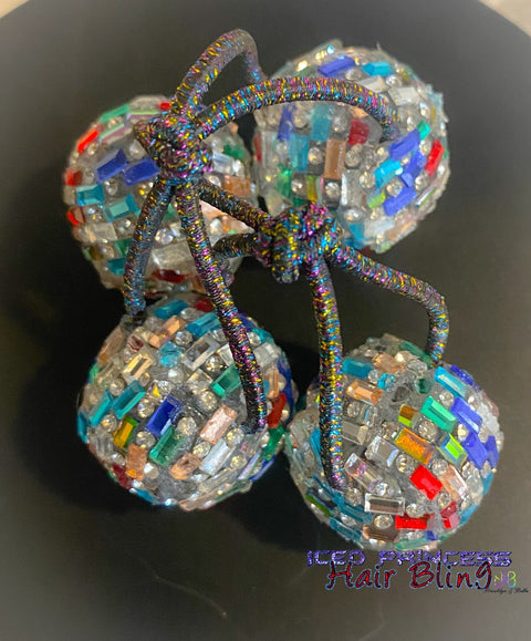 Colored Glass Bow Set - Iced Princess
