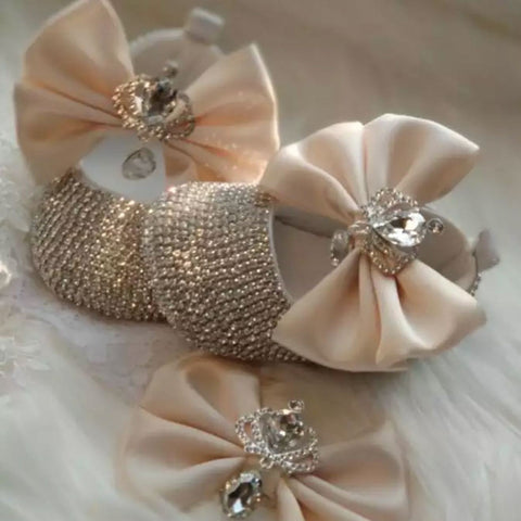 Crowned Jewel Princess Babydoll Bling Shoes - Iced Princess