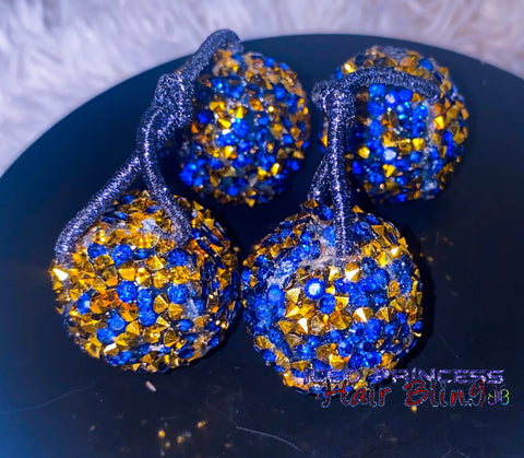 Golden Blue Iced Beads - Iced Princess