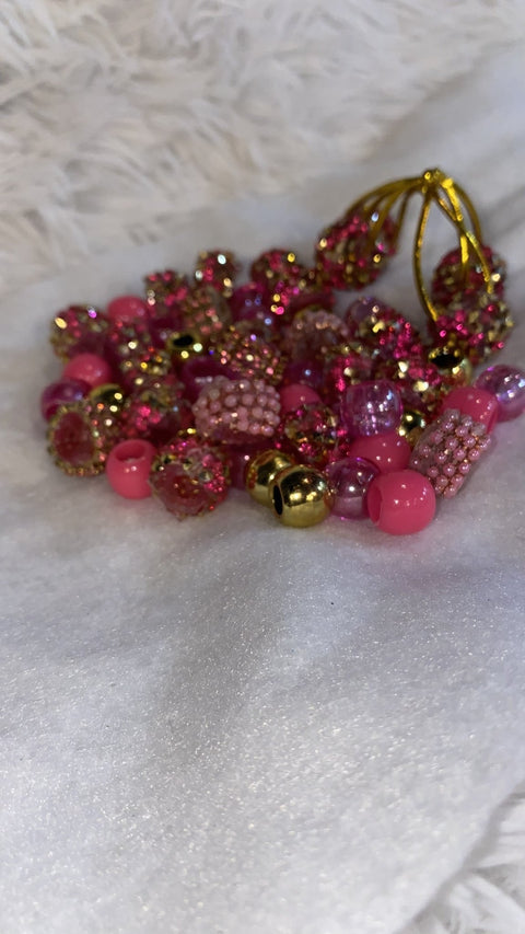 Golden Pink Iced Beads - Iced Princess