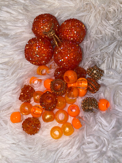 Orange Passion Iced Beads
