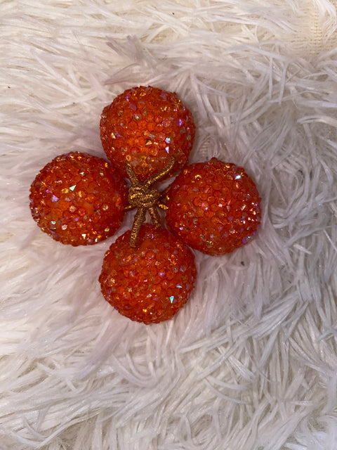 Orange Passion Iced Beads