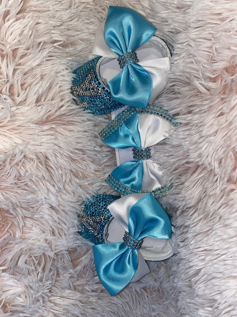 Luxe Jewels Baby Bling Baby Doll Shoe Blue - Iced Princess