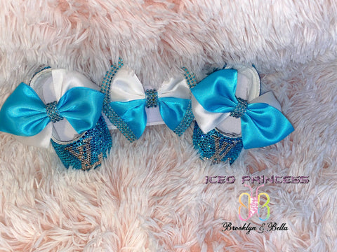 Luxe Jewels Baby Bling Baby Doll Shoe Blue - Iced Princess