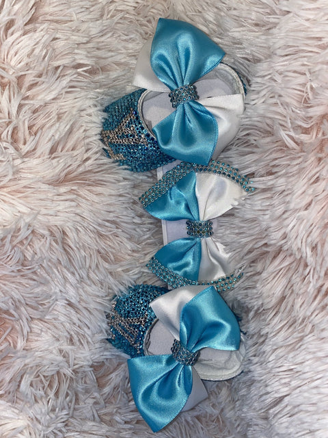 Luxe Jewels Baby Bling Baby Doll Shoe Blue - Iced Princess