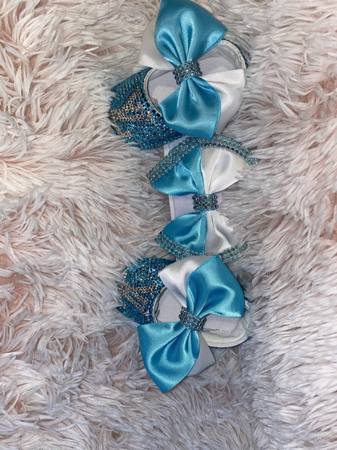 Luxe Jewels Baby Bling Baby Doll Shoe Blue - Iced Princess