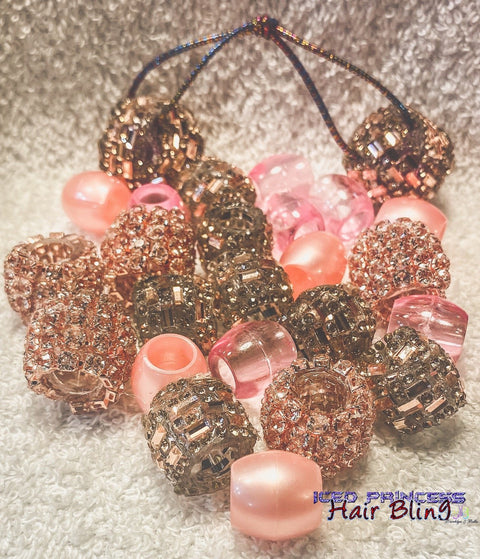 Peach Me Iced Beads (Large) - Iced Princess