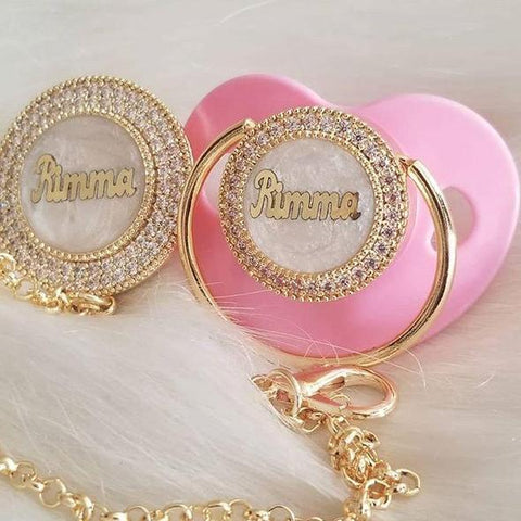 Personalized Bling Pacifiers - Iced Princess