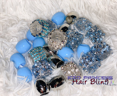 Tiffany Blue Iced Beads - Iced Princess